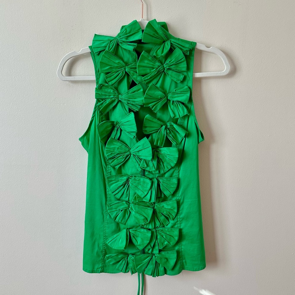 Garcia Fashion textured bow tank top
